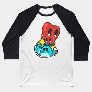 cat and balloons cartoon Baseball T-Shirt